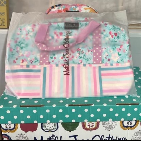 Matilda Jane Pink Floral and Striped Travel Bag - Picture 2 of 3